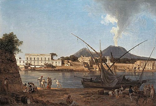 Die Mole von Portici, 1818, Josef Rebell
