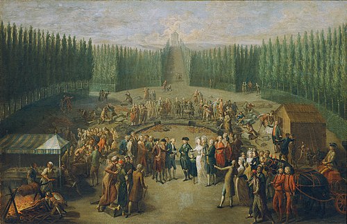 Die Grundsteinlegung des Concordiatempels in Laxenburg, 1795, Martin Knoller