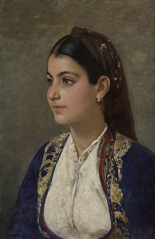 Rhodothea Petrou, weaver of Nicosia, aged 15., 1886, Rudolf Swoboda