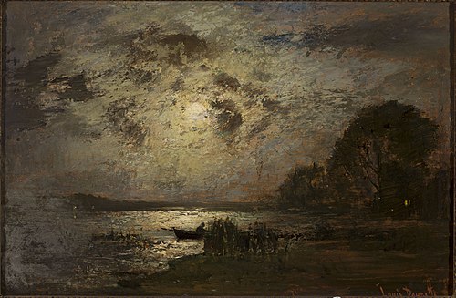 Moonlit landscape, , Carl Ludwig Christoph Douzette