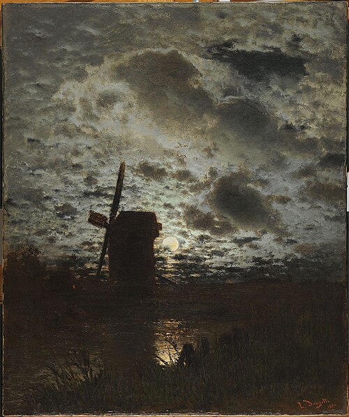 Landscape with Windmill, 1880, Carl Ludwig Christoph Douzette