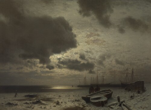 Moonlight in Winter, , Carl Ludwig Christoph Douzette