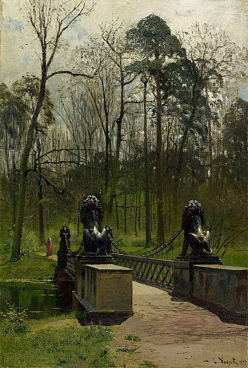 Löwenbrücke im Tiergarten, 1897, Carl Ludwig Christoph Douzette