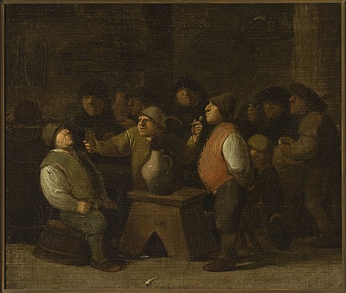 Merry-making in a tavern, , Pieter Jansz Quast