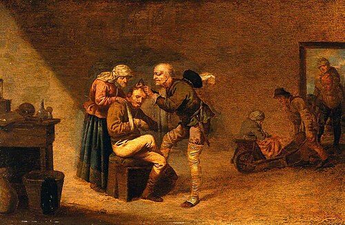 A Surgeon Attending to a Man's Head, , Pieter Jansz Quast