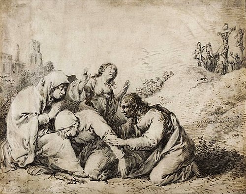 La lamentation sur le corps du Christ mort, 1639, Pieter Jansz Quast