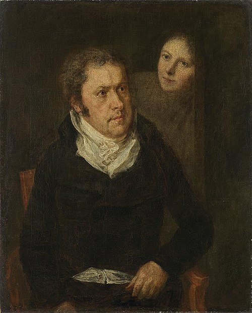 Bildnis Luigi Tambosi mit Tochter, 1810, Johann Georg Edlinger