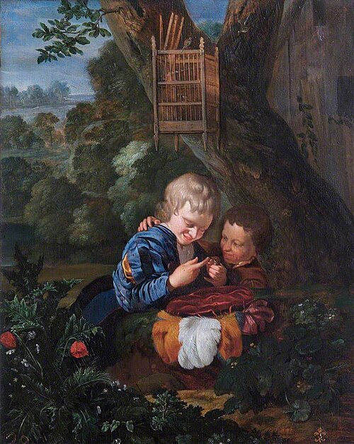 Boys with a Trapped Bird, , Eglon van der Neer