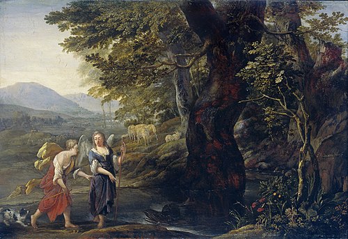 Tobie et l'ange, 1690, Eglon van der Neer
