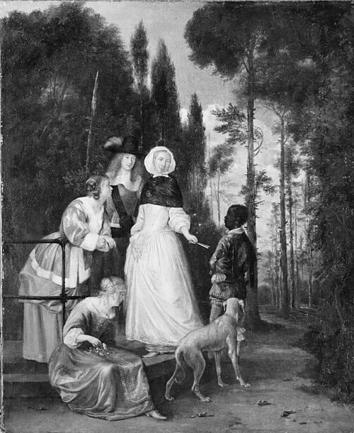 Conversation in a Park, 1676, Eglon van der Neer