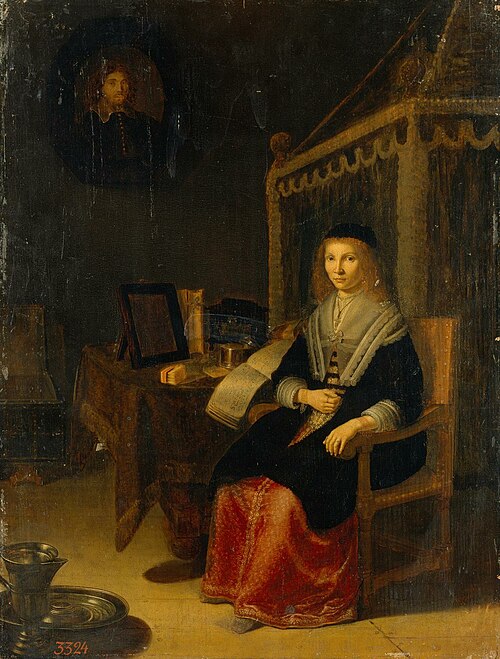 Portrait of a Lady at the Table with Music, 1650, Eglon van der Neer