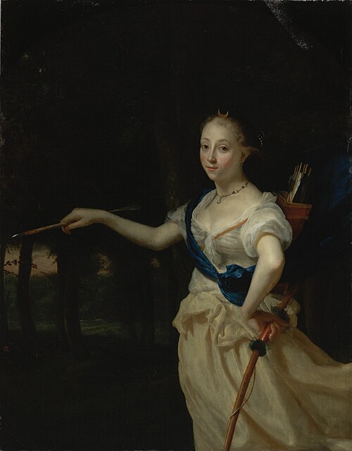 Portrait of a Lady as the Goddess Diana, 1677, Godfried Schalken