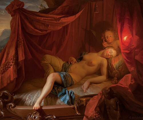 Sleeping Venus with Cupid, , Godfried Schalken