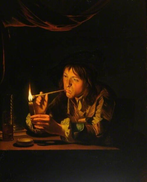 Candlelight: Youth Lighting a Pipe, , Godfried Schalken