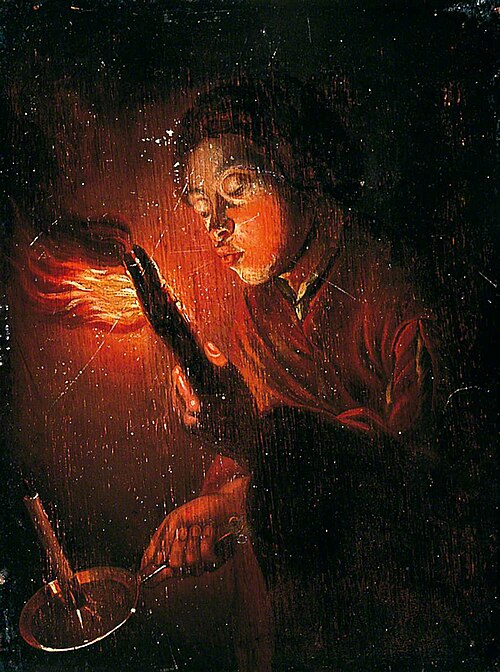 Boy Blowing on a Firebrand, , Godfried Schalken