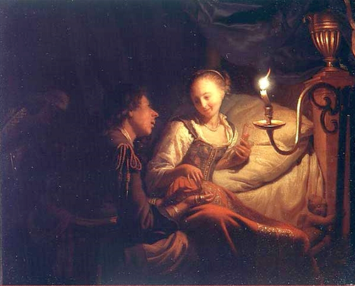 A Man Offering Gold and Coins to a Girl, 1667, Godfried Schalken