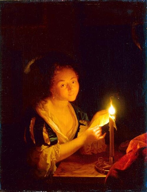 A Girl Reading a Letter, 1687, Godfried Schalken