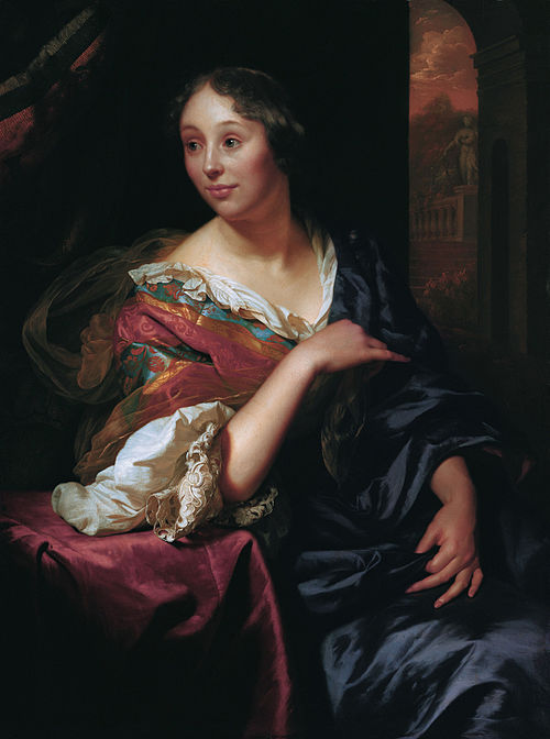 Portrait of Françoise van Diemen, wife of Godfried Schalcken, 1679, Godfried Schalken