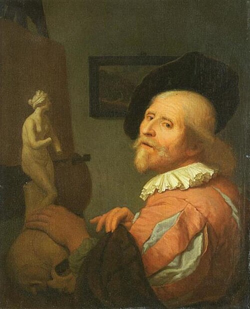 Portrait of an Artist in His Studio, 1672, Godfried Schalcken