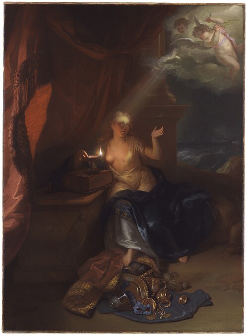Conversion of Mary Magdalen, 1700, Godfried Schalcken