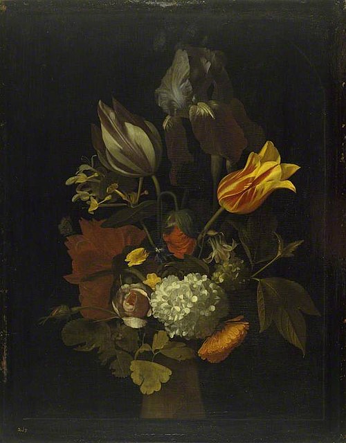 A Vase of Flowers, 1675, Godfried Schalcken