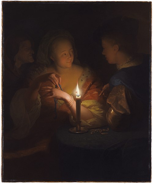 Courtship scene, 1680, Godfried Schalcken