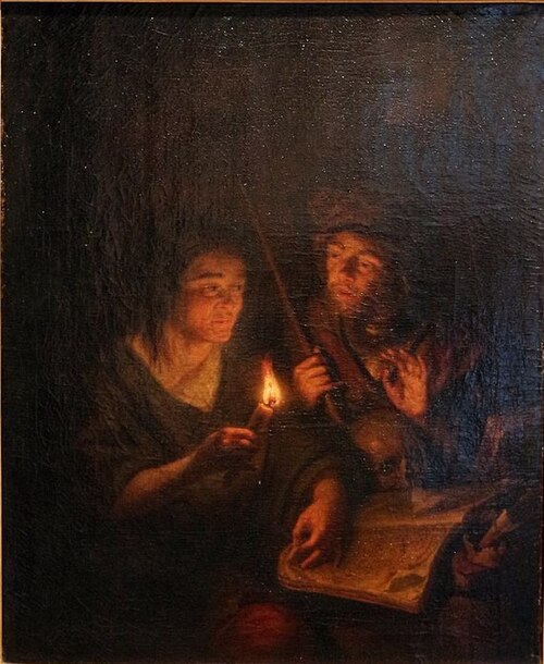 A pitonisa de Endor, 1675, Godfried Schalcken