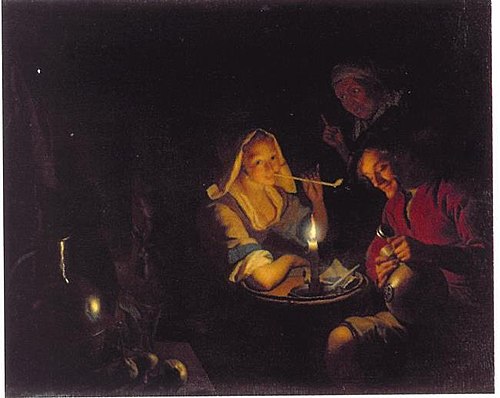 Company by candlelight, 1660, Godfried Schalken