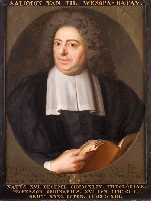 Portret van Salomon van Til, hoogleraar Godgeleerdheid te Leiden, 1601, Carel de Moor