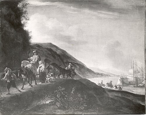 caravane near the shore, 1646, Jan Baptist Weenix