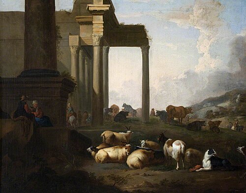 Shepherds and Flocks among Classical Ruins, , Jan Baptist Weenix