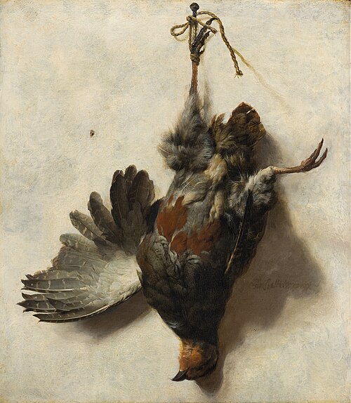 Perdix pendue à un clou, 1651, Jan Baptist Weenix