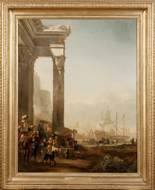 Harbour with Antique Ruins, 1648, Jan Baptist Weenix