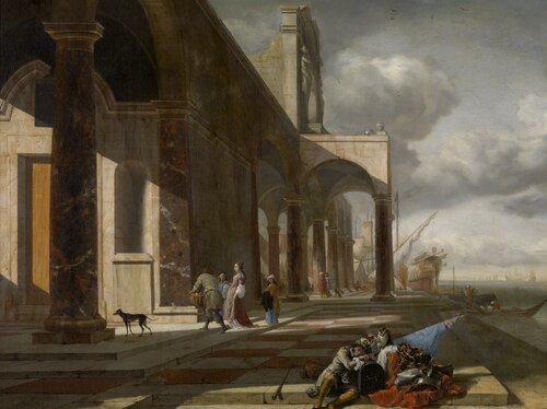 An Italian Seaport, , Jan Baptist Weenix