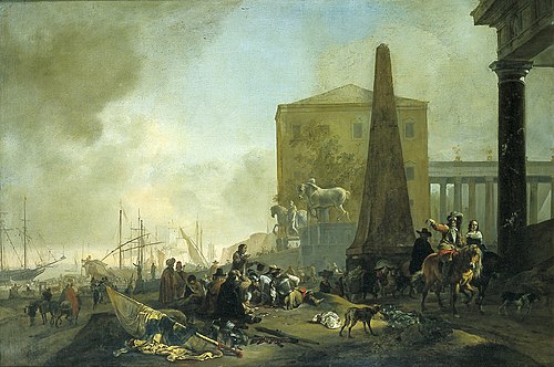 Italian port scene, 1649, 1649, Jan Baptist Weenix