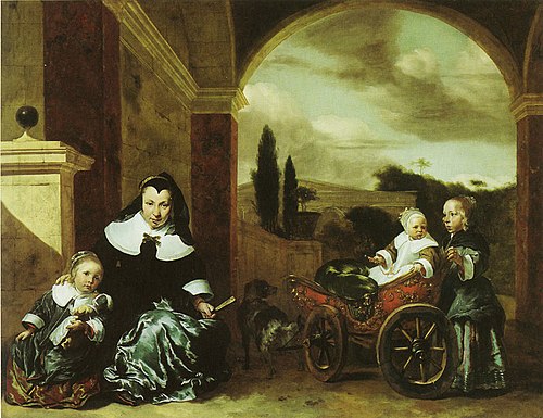 Christina Lepper de Kempenaer and Her Children, 1653, Jan Baptist Weenix