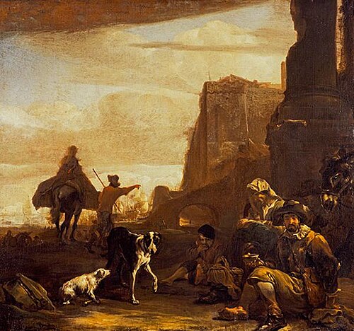 Figures near a Seaport, , Jan Baptist Weenix