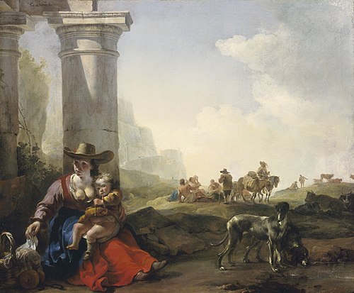 Italian Peasants among Ruins, 1650, Jan Baptist Weenix