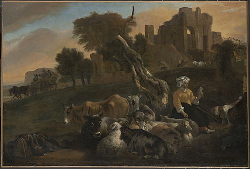 Landscape with Shepherde, 1655, Jan Baptist Weenix