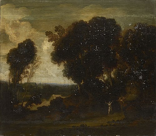 Daphne and Apollo in a Landscape, 1636, Herman Van Swanevelt