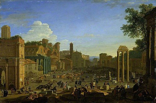 The Campo Vaccino, Rome, 1631, Herman Van Swanevelt