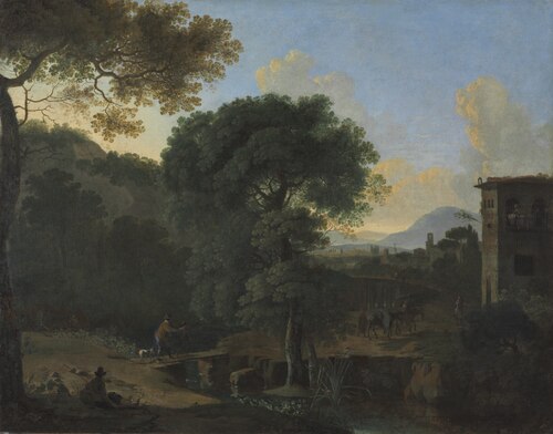 Landscape with Travelers, 1634, Herman Van Swanevelt