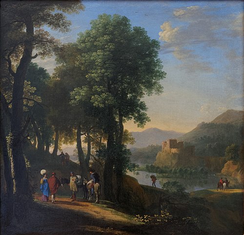 Paysage ; effet du soir, 1644, Herman Van Swanevelt