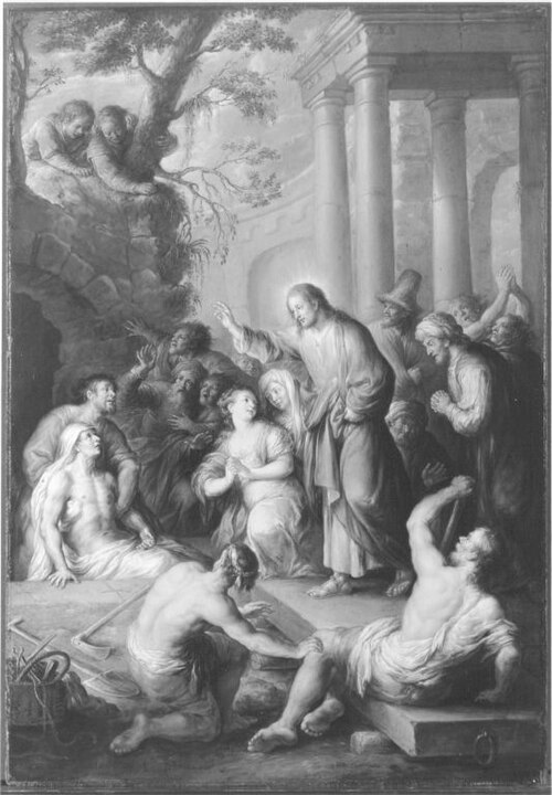 Christus erweckt Lazarus vom Tode, 1763, Franz Xaver Wagenschön