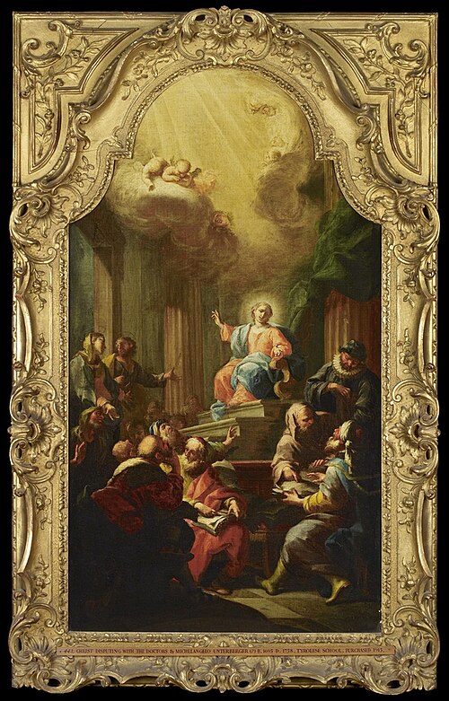 Christ disputing with the Doctors, , Michelangelo Unterberger