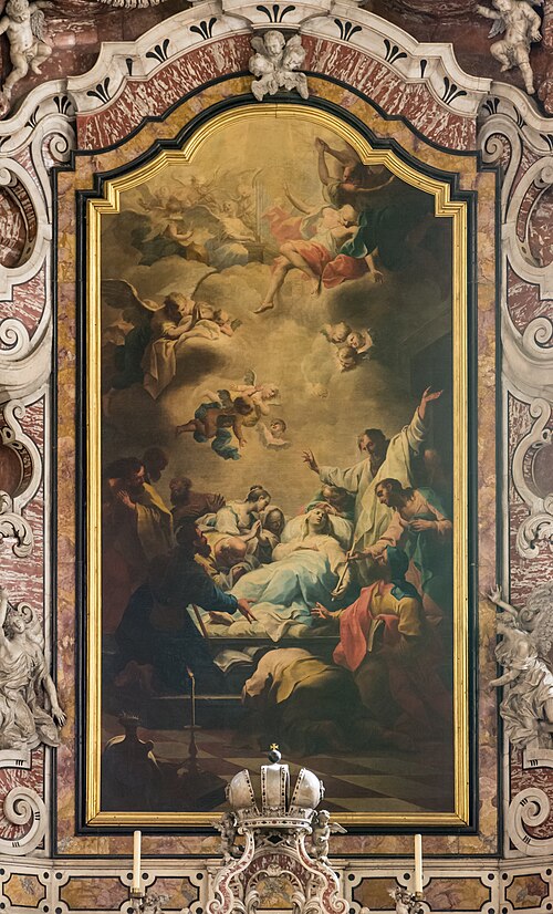 Death of St. Mary in presence of the apostles, , Michelangelo Unterberger