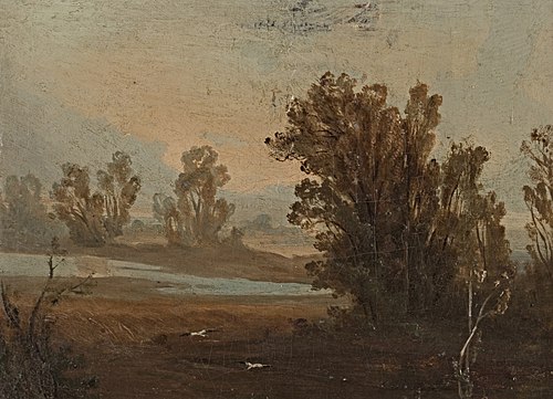 Ansicht der Gegend um Eisenstadt (Ungarn), 1809, Albert Christoph Dies