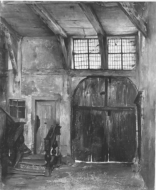 Diele in Hildesheim, 1880, Ludwig von Löfftz