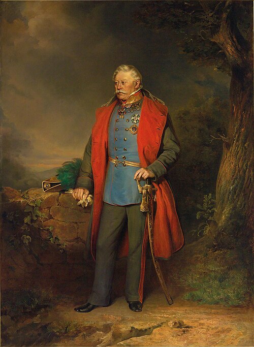 Field Marshal Count Johann Joseph Wenzel Radetzky of Radetz, full-length portrait, 1852, Georg Decker