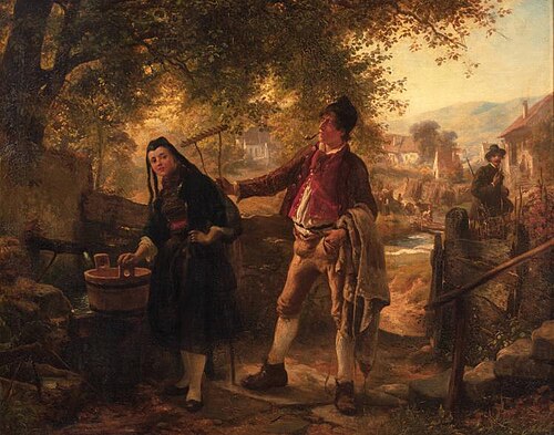 The Jealous Lover, 1863, Carl Wilhelm Hübner